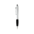 Шариковая ручка-стилус Nash, серебристый/черный, аБС пластик