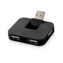 USB Hub Gaia на 4 порта, черный