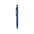 Ручка-стилус металлическая шариковая «Poke», синий/черный, синий/черный, металл
