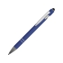 Ручка металлическая soft-touch шариковая со стилусом Sway, ярко-синий/серебристый, ярко-синий/серебристый, металл c покрытием soft-touch
