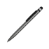 Ручка-стилус металлическая шариковая «Poke», серый/черный, серый/черный, металл