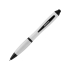 Ручка-стилус шариковая Nash, белый/черный, белый/черный, абс пластик