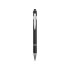 Ручка металлическая soft-touch шариковая со стилусом «Sway», черный/серебристый, черный/серебристый, металл c покрытием soft-touch