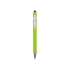 Ручка металлическая soft-touch шариковая со стилусом Sway, зеленое яблоко/серебристый (P), зеленое яблоко/серебристый, металл c покрытием soft-touch