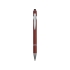 Ручка металлическая soft-touch шариковая со стилусом Sway, темно-красный/серебристый, темно-красный/серебристый, металл c покрытием soft-touch