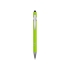 Ручка металлическая soft-touch шариковая со стилусом Sway, зеленое яблоко/серебристый, зеленое яблоко/серебристый, металл c покрытием soft-touch