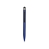 Ручка-стилус металлическая шариковая «Poke», синий/черный, синий/черный, металл