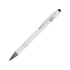 Ручка металлическая soft-touch шариковая со стилусом Sway, белый/серебристый, белый/серебристый, металл c покрытием soft-touch