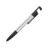 Ручка-стилус пластиковая шариковая многофункциональная (6 функций) Multy, серебристый, серебристый/черный, пластик