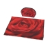 Набор «Роза»: косметичка и шарф, красный/черный, полиэстер