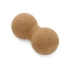 Массажный мяч двойной для МФР Corbell, 8х16 см, натуральный, пробковый материал, неокрашенный хлопок