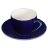 Чайная пара базовой формы Lotos, 250мл, темно-синий, темно-синий, костяной фарфор