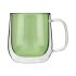 Цветная кружка Ubud с двойными стенками, зеленый, зеленый прозрачный, боросиликатное стекло