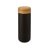 Lumi керамическая кружка объемом 300 мл с бамбуковой крышкой, черный, черный, керамика, бамбуковое дерево
