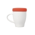 Кружка «Мескит» 320мл, белый/красный, белый/красный, керамика/силикон