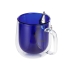 Набор Bergamot: кружка и ситечко для чая, синий, синий прозрачный, серебристый, боросиликатное стекло, нержавеющая сталь