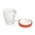 Кружка «Мескит» 320мл, белый/красный, белый/красный, керамика/силикон