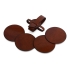 Набор костеров Fabrizio из PU, 4 шт, коричневый, коричневый, полиуретан