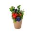 Подарочный набор Ягодный сад с чаем, свечами, кружкой, крем-медом, мылом, красный, синий, зеленый, крафт, свеча- воск, кружка- керамика, мыло- мыло/пластик/картон