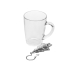 Набор Drink: кружка и ситечко для чая, прозрачный, серебристый, стекло, нержавеющая сталь