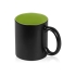 Кружка с покрытием для гравировки Subcolor BLK, черный/зеленое яблоко, черный/зеленое яблоко, керамика