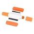 Маркер восковой с щеточками для чистки клавиатуры и монитора, белый/оранжевый, пластик