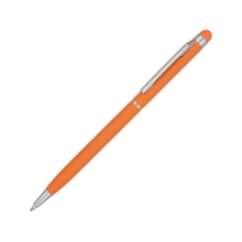 Ручка-стилус шариковая Jucy Soft с покрытием soft touch, оранжевый