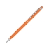 Ручка-стилус шариковая Jucy Soft с покрытием soft touch, оранжевый, оранжевый, металл