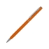 Ручка металлическая шариковая с покрытием софт тач, оранжевый, оранжевый/серебристый, металл
