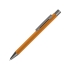 Ручка шариковая UMA «STRAIGHT GUM» soft-touch, с зеркальной гравировкой, оранжевый, оранжевый, металл