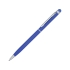 Ручка-стилус шариковая Jucy Soft с покрытием soft touch, синий, синий, металл