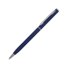 Ручка металлическая шариковая с покрытием софт тач, синий
