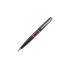Ручка шариковая LIBRA с поворотным механизмом. Pierre Cardin, черный/красный/серебристый, корпус- латунь, лак, акрил/отделка и детали дизайна- сталь, хром