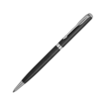Ручка шариковая тонкая Parker модель Sonnet Matte Black СT в футляре