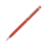 Ручка-стилус шариковая Jucy Soft с покрытием soft touch, красный, красный, металл