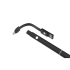 Ручка шариковая с кабелем USB, черный, черный, алюминий/пластик