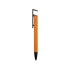 Ручка-подставка металлическая, «Кипер Q», оранжевый/черный, оранжевый/черный, металл/пластик