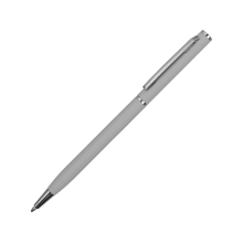 Ручка металлическая шариковая Атриум с покрытием софт-тач, средний серый