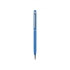 Ручка-стилус шариковая Jucy Soft с покрытием soft touch, голубой, голубой, металл