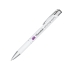 Анодированная шариковая ручка Alana, белый, белый, алюминиевый корпус с элементами абс пластика и стальным зажимом