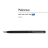 Ручка Palermo шариковая  автоматическая, черный металлический корпус, 0,7 мм, синяя, черный/серебристый, металл с покрытием soft touch
