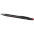 Резиновая шариковая ручка-стилус Dax, черный/красный, черный/красный, металл с резиновым покрытием