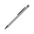 Ручка шариковая UMA «STRAIGHT GUM» soft-touch, с зеркальной гравировкой, серый, серый, металл