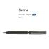 Ручка Sienna шариковая  автоматическая, черный металлический корпус, 1.0 мм, синяя, черный, металл с покрытием silk-touch