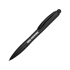 Ручка-стилус шариковая Light, черная с белой подсветкой, черный, металл, пластик