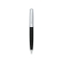 Ручка металлическая шариковая Fidelio, серебристый/черный, металл с имитацией кожи