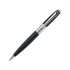 Ручка шариковая BARON с поворотным механизмом. Pierre Cardin, черный/серебристый, корпус- латунь, лак/отделка и детали дизайна- сталь, хром