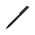 Ручка металлическая шариковая Taper Metal софт-тач с цветным зеркальным слоем, черный с синим, черный, синий, металл