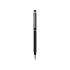 Ручка-стилус шариковая Jucy Soft с покрытием soft touch, черный, черный, металл