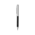 Ручка металлическая шариковая Fabrizio, черный, серебристый/черный, металл/полиуретан
